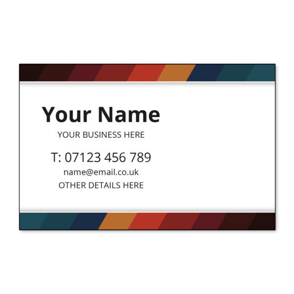 Dark Rainbow Stripes Business Cards